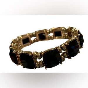 Elegant Black and Gold Bracelet Stretch bracelet